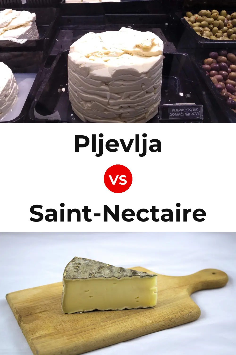 Pljevlja Cheese vs Saint-Nectaire Cheese Pinterest comparison