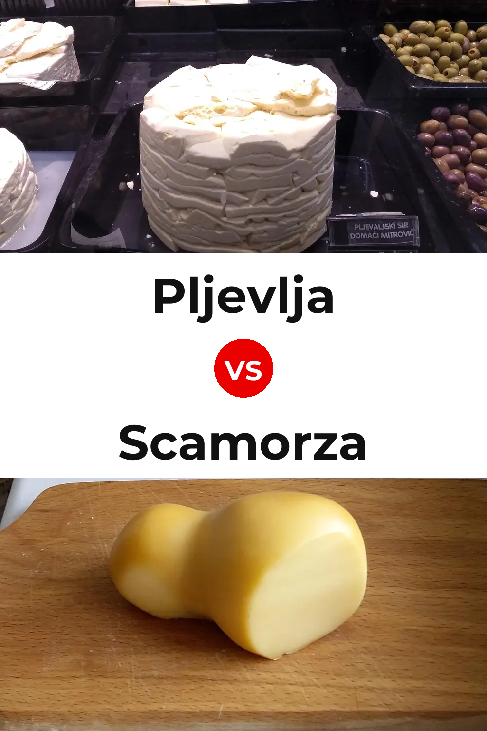 Pljevlja Cheese vs Scamorza Cheese Pinterest comparison