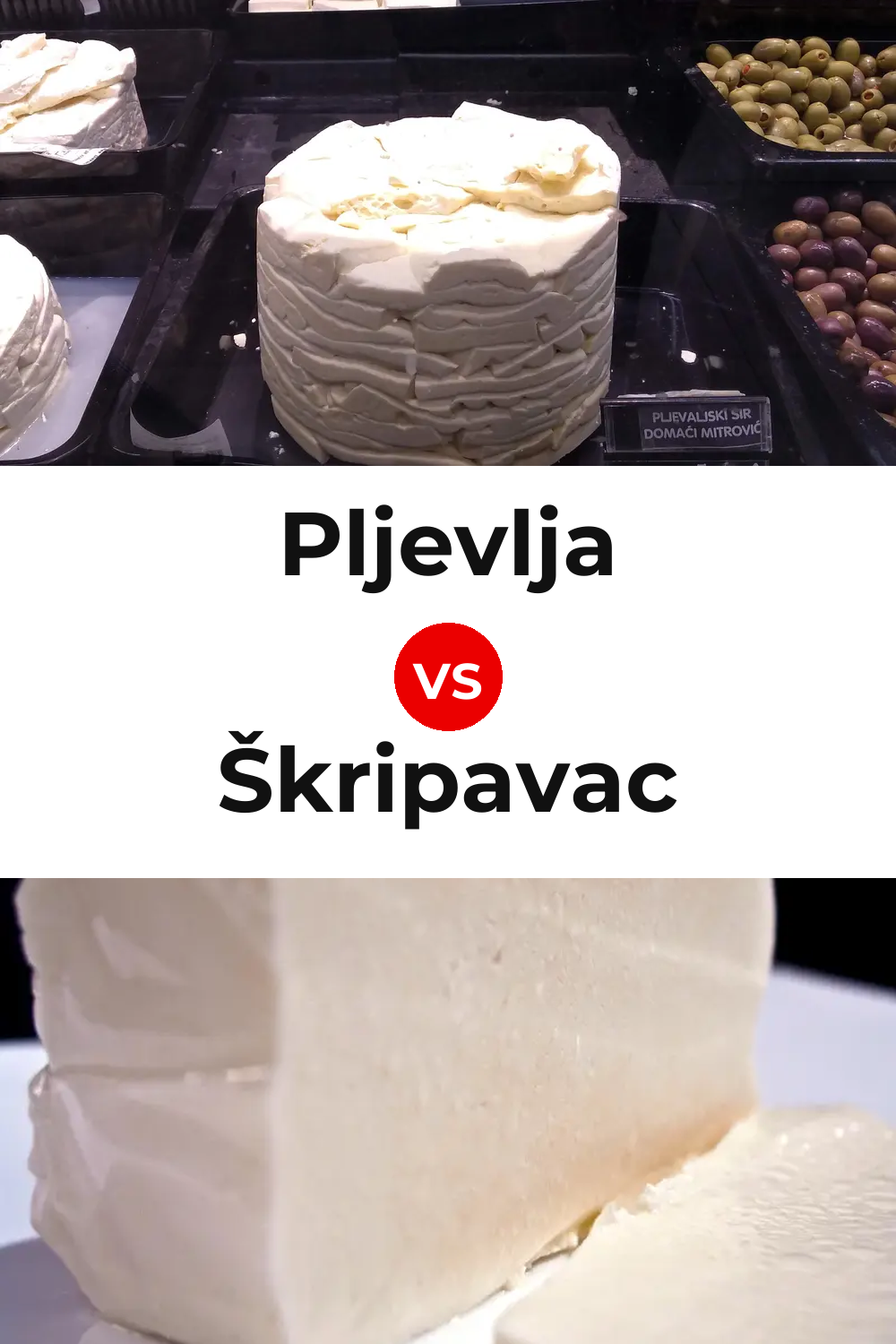 Pljevlja Cheese vs Škripavac Cheese Pinterest comparison