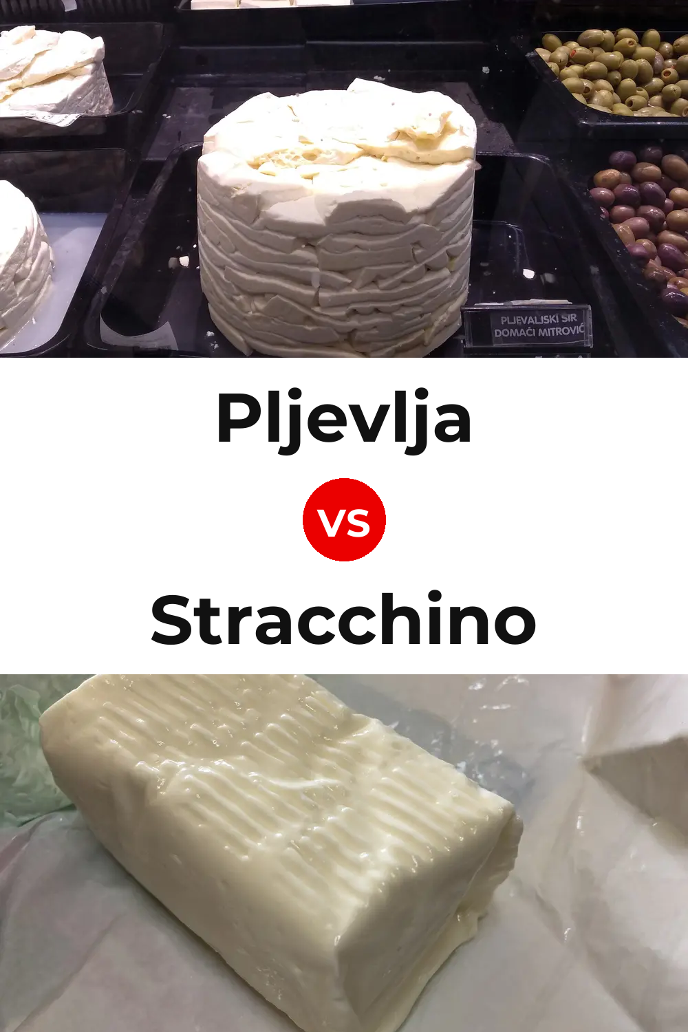 Pljevlja Cheese vs Stracchino Cheese Pinterest comparison