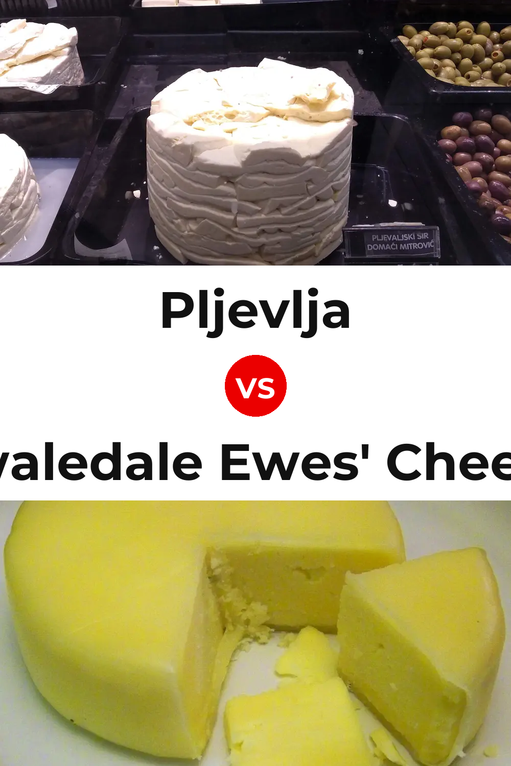 Pljevlja Cheese vs Swaledale Ewes' Cheese Pinterest comparison