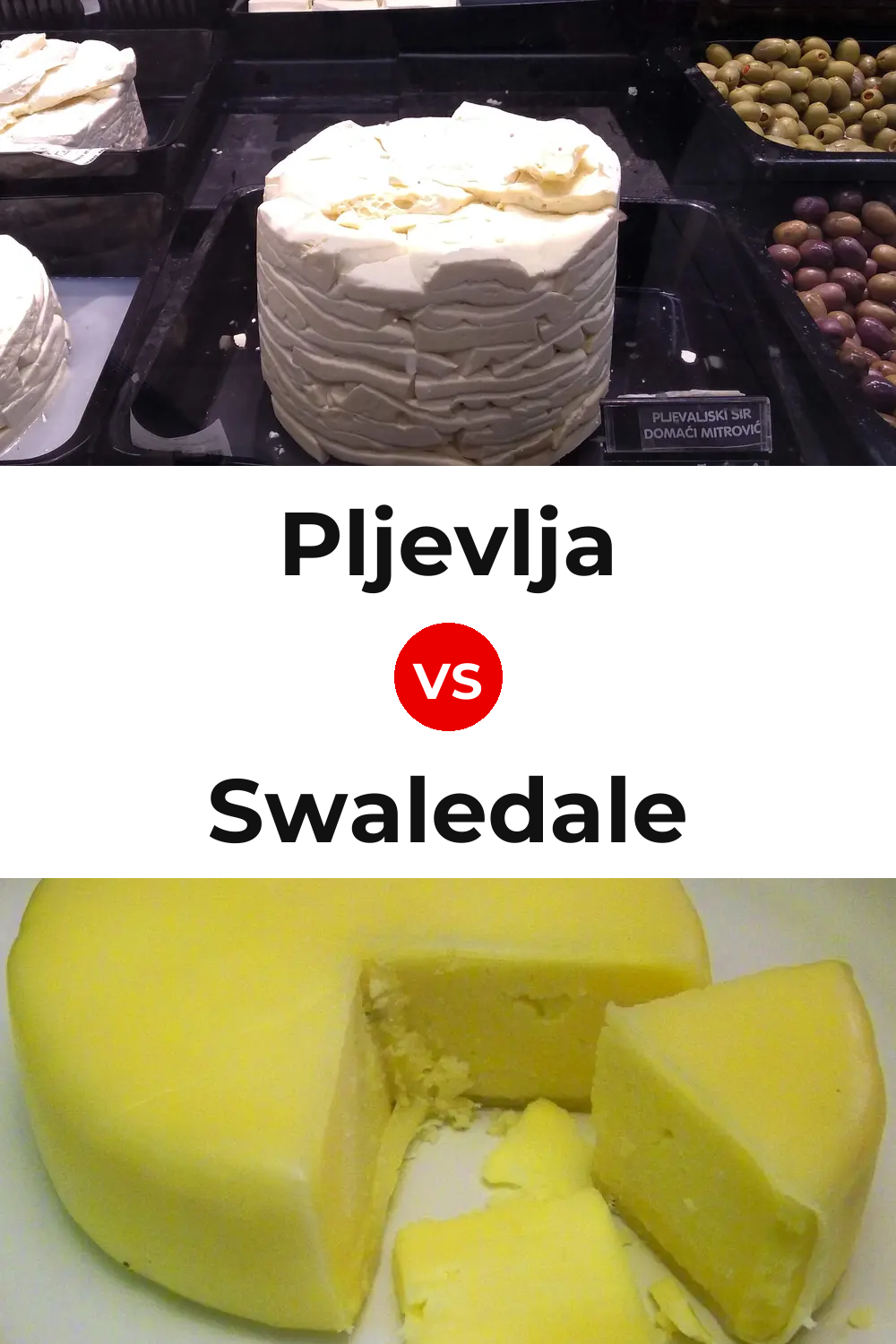 Pljevlja Cheese vs Swaledale Cheese Pinterest comparison