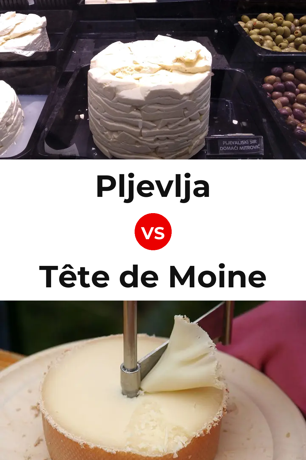 Pljevlja Cheese vs Tête de Moine Cheese Pinterest comparison
