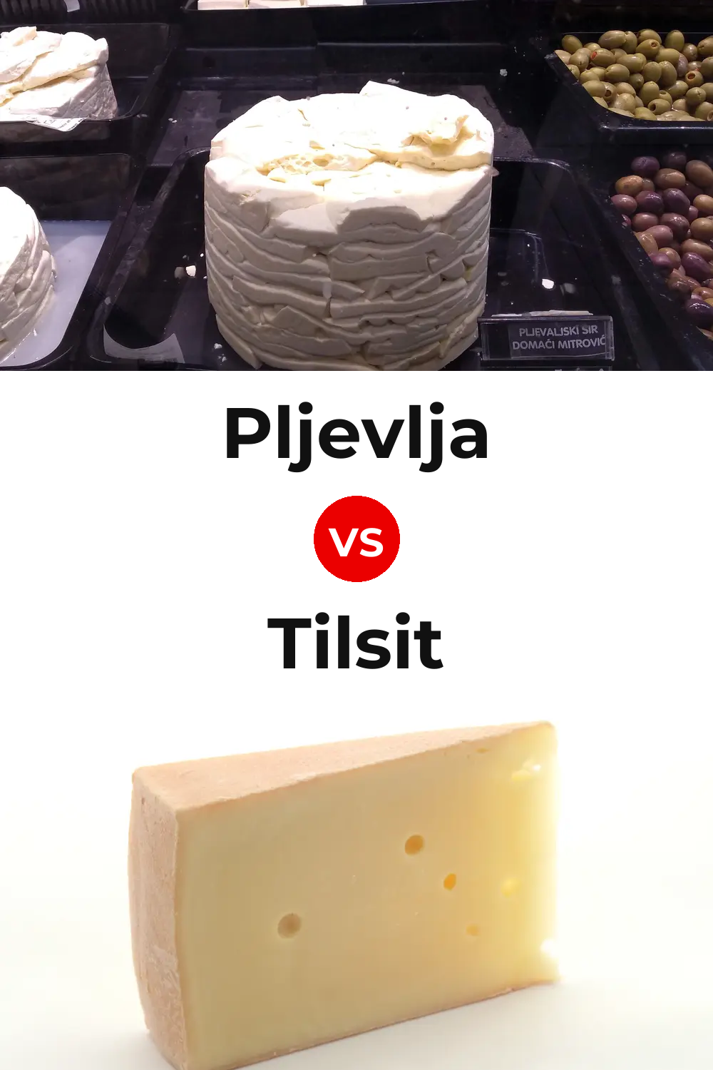 Pljevlja Cheese vs Tilsit Cheese Pinterest comparison