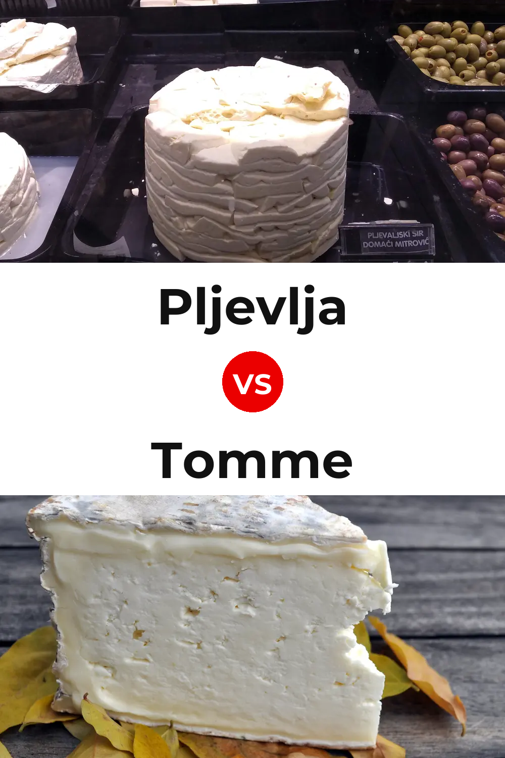 Pljevlja Cheese vs Tomme Cheese Pinterest comparison