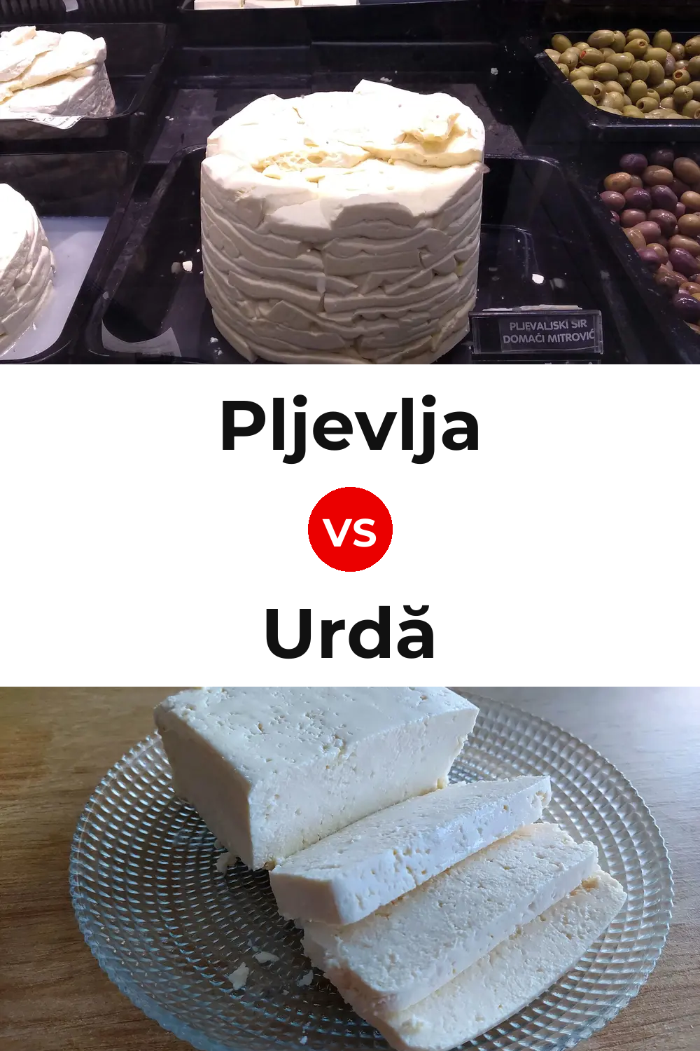 Pljevlja Cheese vs Urdă Cheese Pinterest comparison