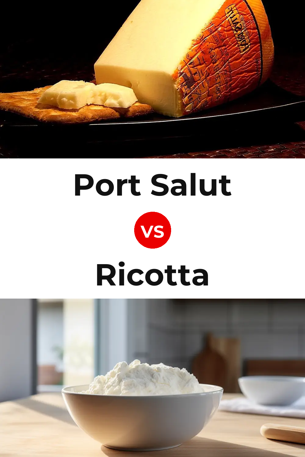 Port Salut Cheese vs Ricotta Cheese Pinterest comparison