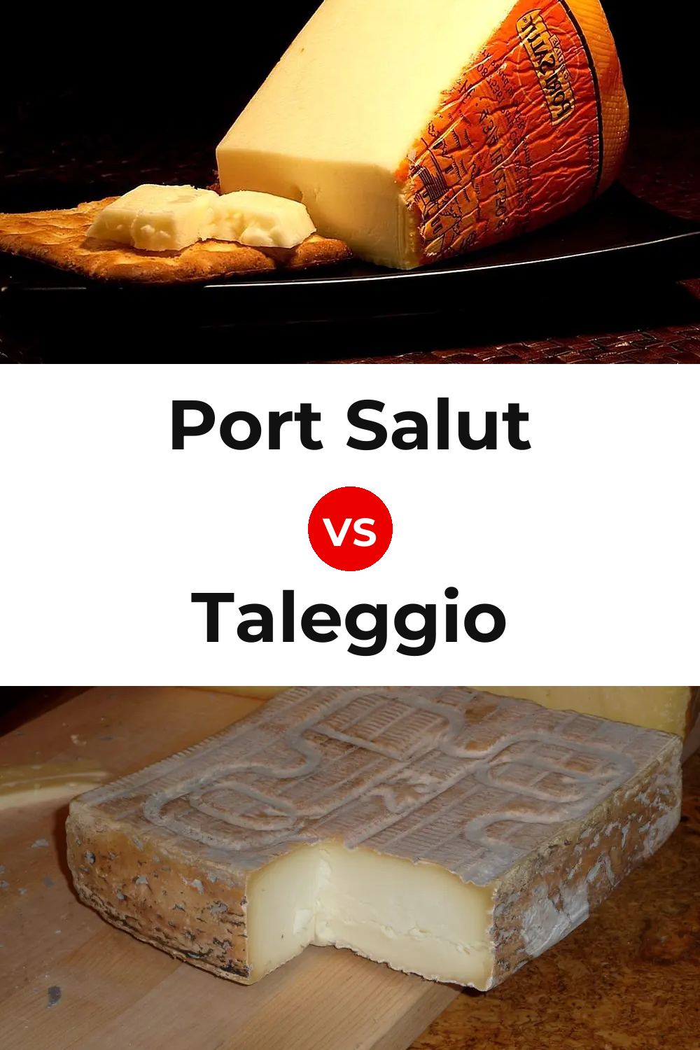 Port Salut Cheese vs Taleggio Cheese Pinterest comparison