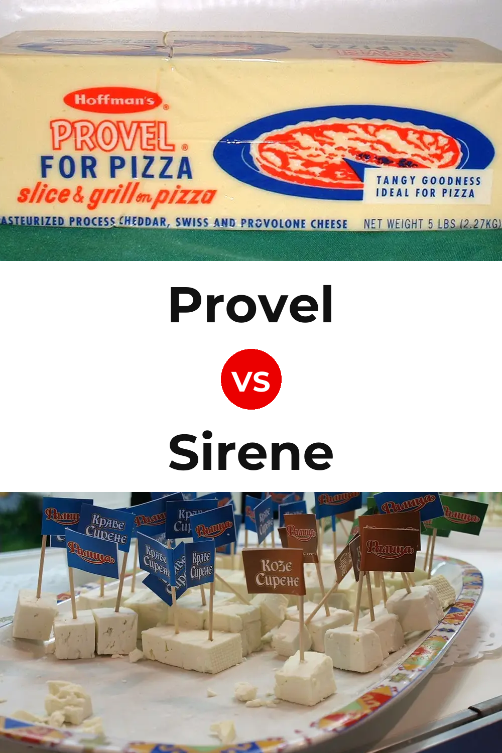 Provel Cheese vs Sirene Cheese Pinterest comparison