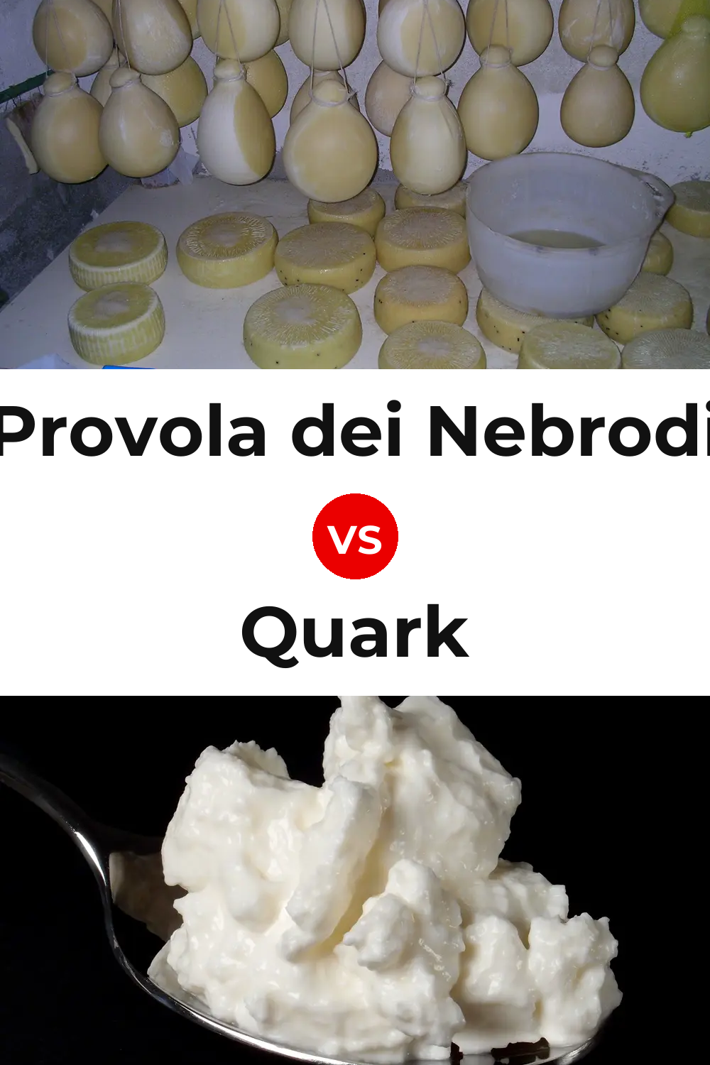 Provola dei Nebrodi Cheese vs Quark Cheese Pinterest comparison