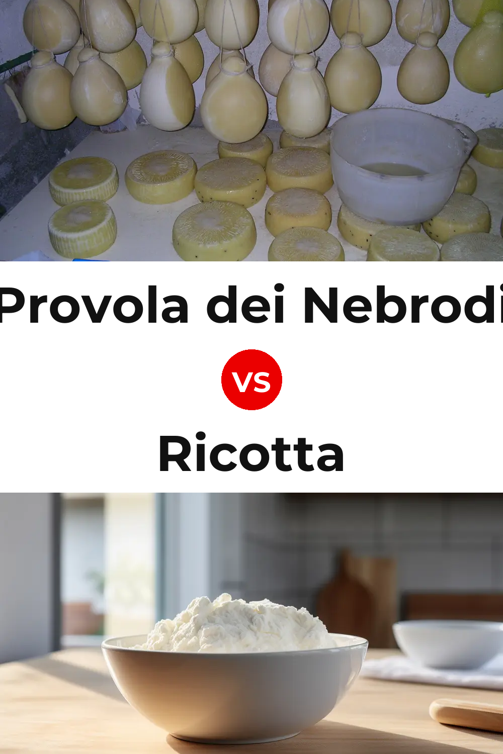 Provola dei Nebrodi Cheese vs Ricotta Cheese Pinterest comparison