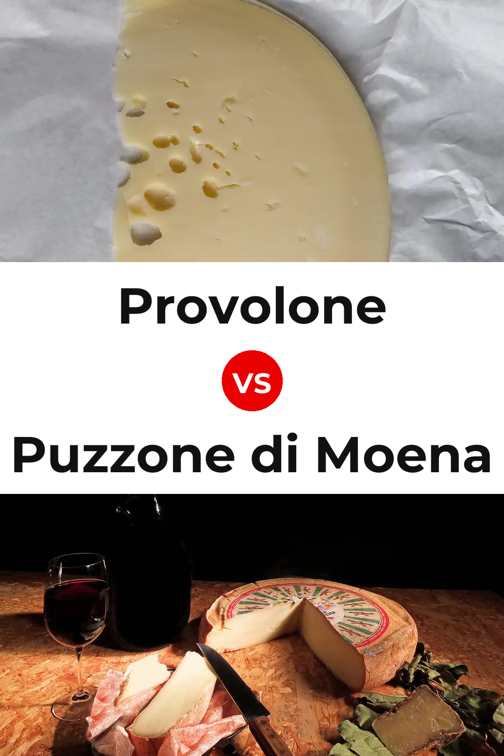 Provolone Cheese vs Puzzone di Moena Cheese Pinterest comparison