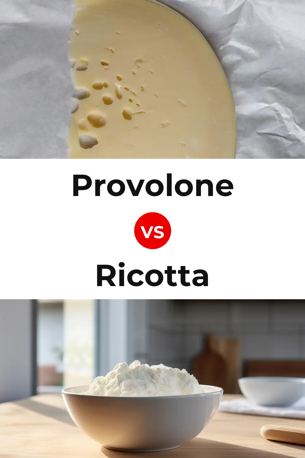 Provolone Cheese vs Ricotta Cheese Pinterest comparison