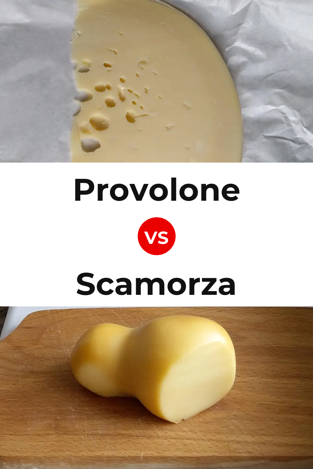 Provolone Cheese vs Scamorza Cheese Pinterest comparison