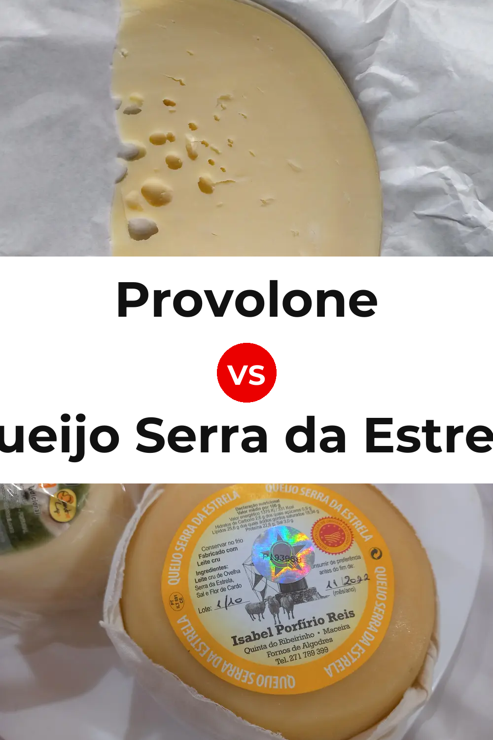 Provolone Cheese vs Queijo Serra da Estrela Pinterest comparison