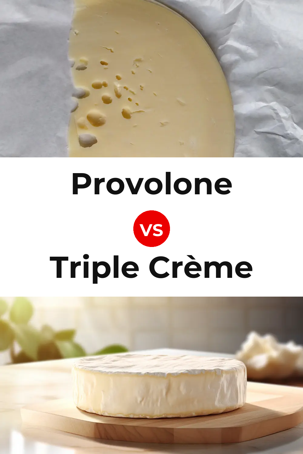 Provolone Cheese vs Triple Crème Cheese Pinterest comparison