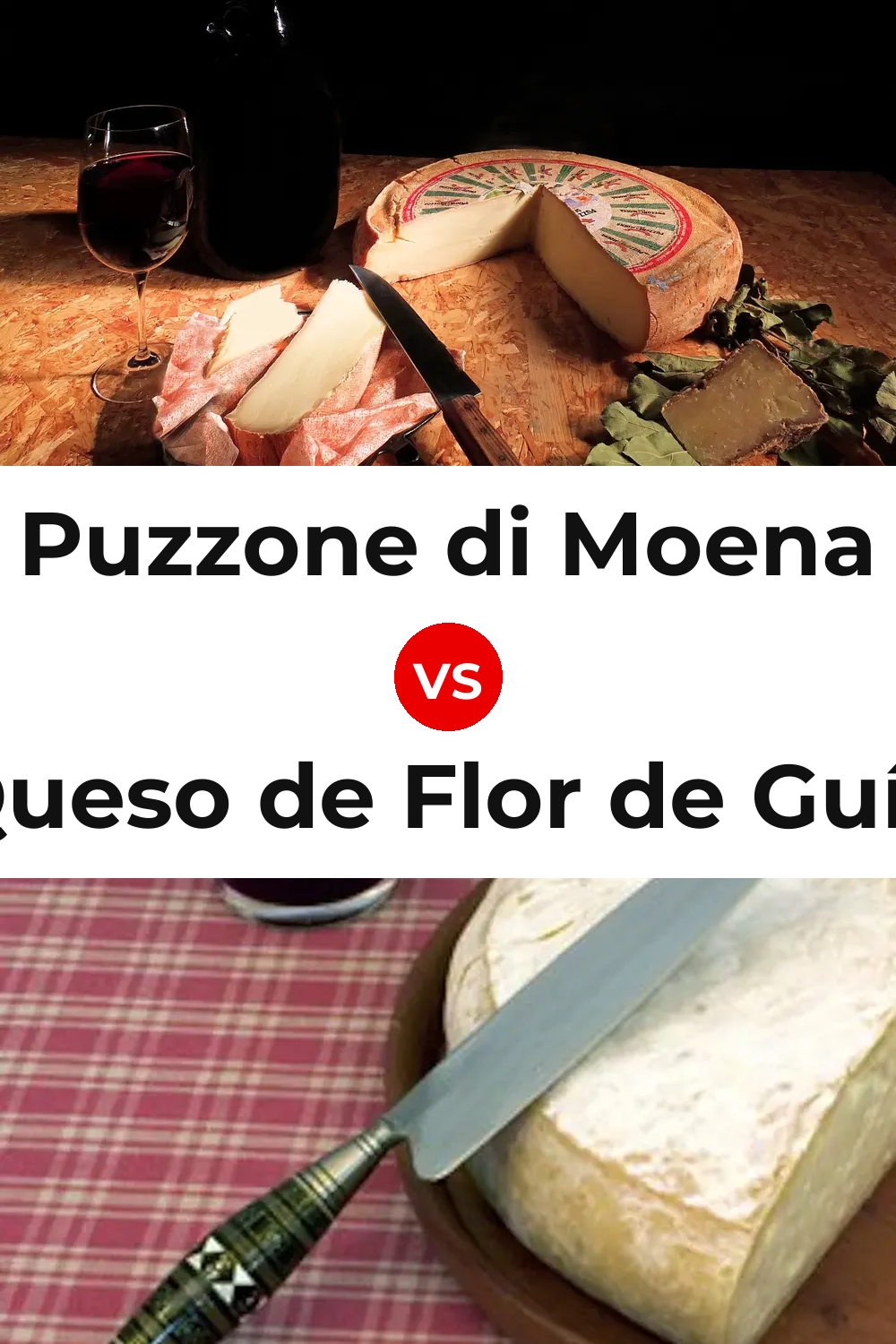 Puzzone di Moena Cheese vs Queso de Flor de Guía Pinterest comparison