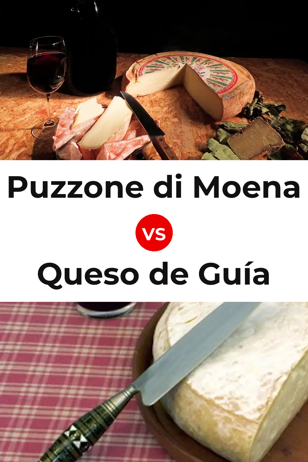 Puzzone di Moena Cheese vs Queso de Guía Pinterest comparison