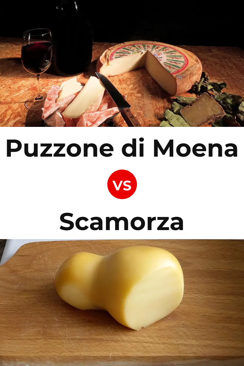 Puzzone di Moena Cheese vs Scamorza Cheese Pinterest comparison
