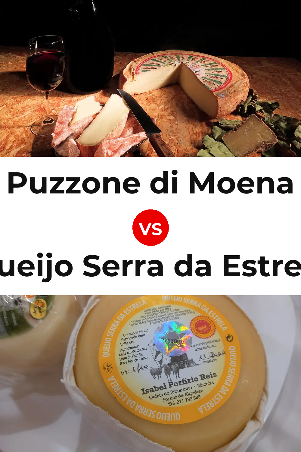 Puzzone di Moena Cheese vs Queijo Serra da Estrela Pinterest comparison