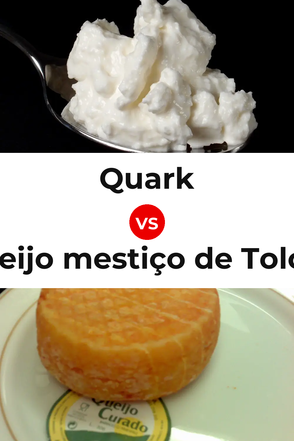 Quark Cheese vs Queijo mestiço de Tolosa Pinterest comparison