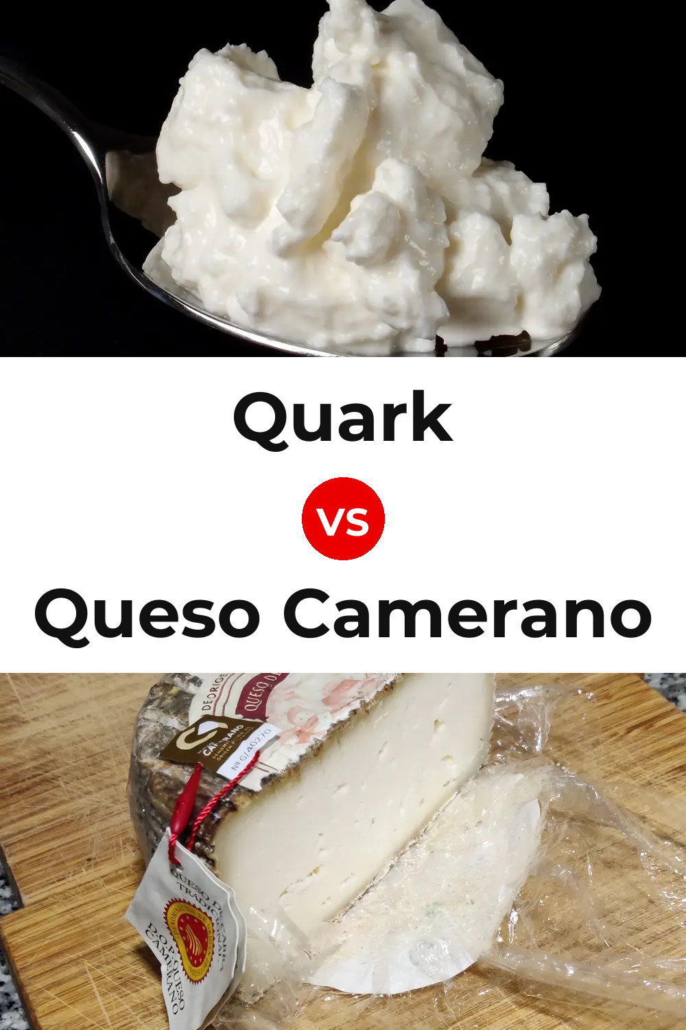 Quark Cheese vs Queso Camerano Pinterest comparison