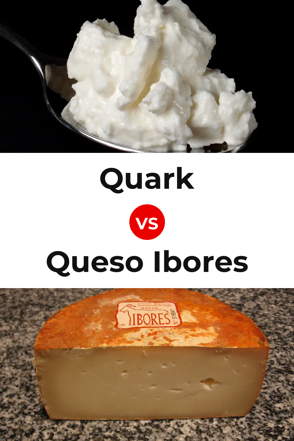 Quark Cheese vs Queso Ibores Pinterest comparison