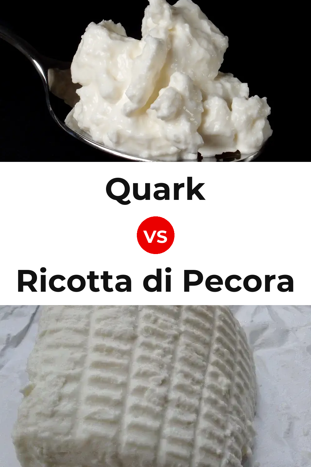 Quark Cheese vs Ricotta di Pecora Cheese Pinterest comparison