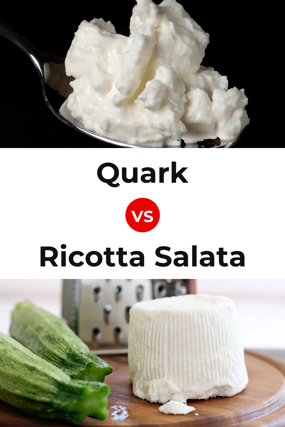 Quark Cheese vs Ricotta Salata Cheese Pinterest comparison