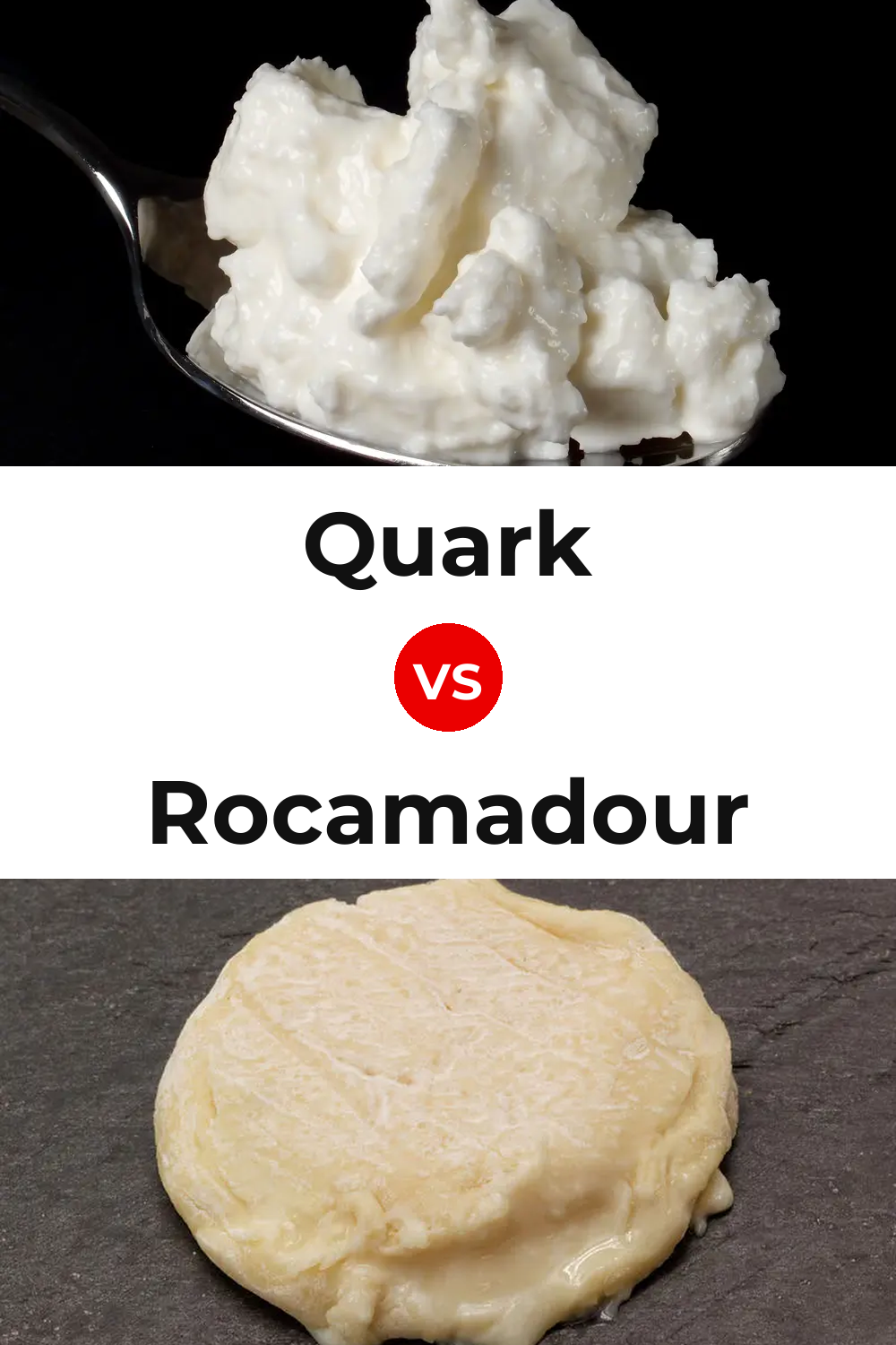 Quark Cheese vs Rocamadour Cheese Pinterest comparison