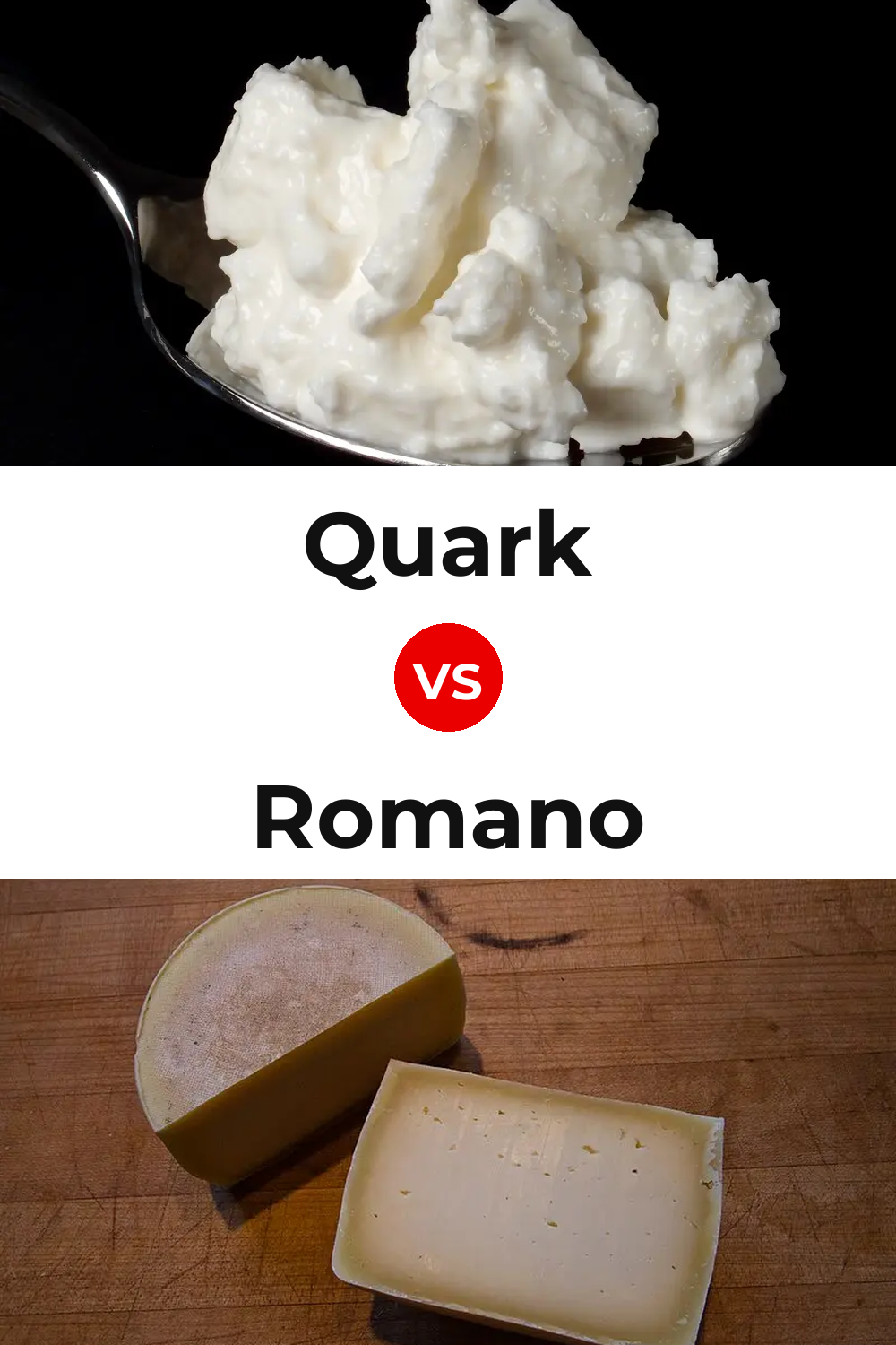 Quark Cheese vs Romano Cheese Pinterest comparison