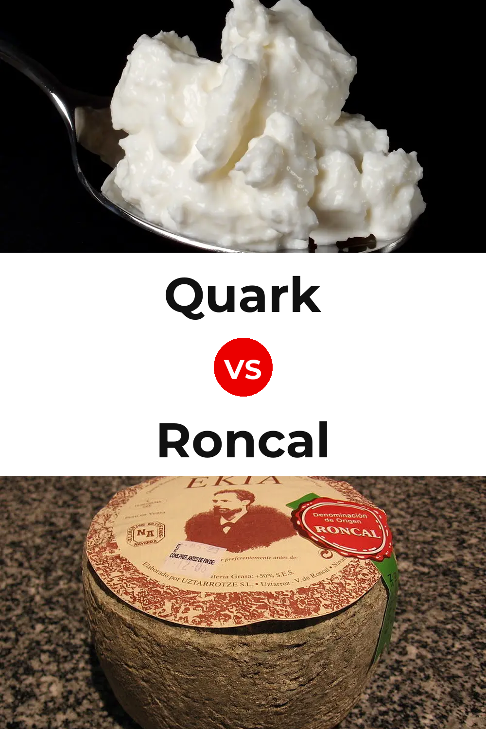 Quark Cheese vs Roncal Cheese Pinterest comparison