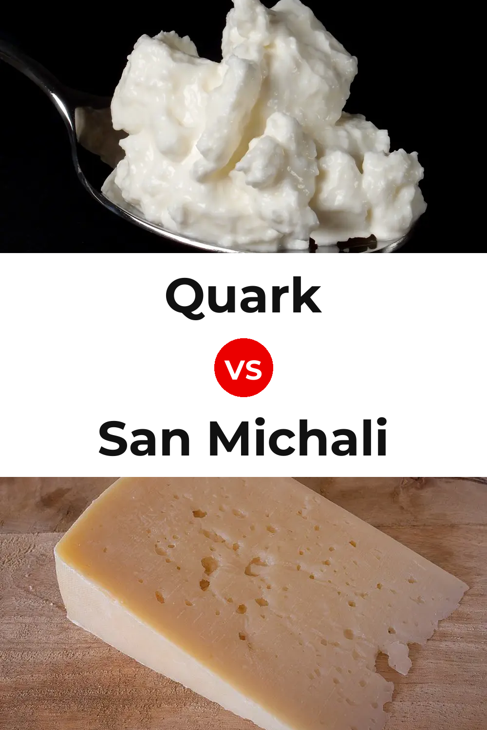 Quark Cheese vs San Michali Cheese Pinterest comparison