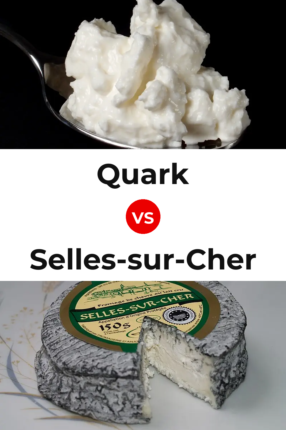 Quark Cheese vs Selles-sur-Cher Cheese Pinterest comparison