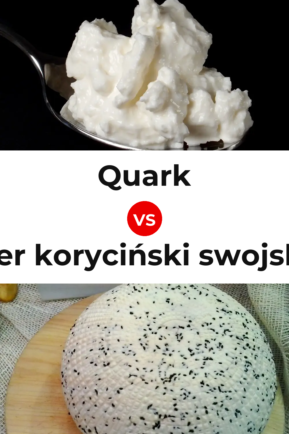 Quark Cheese vs Ser koryciński swojski Cheese Pinterest comparison
