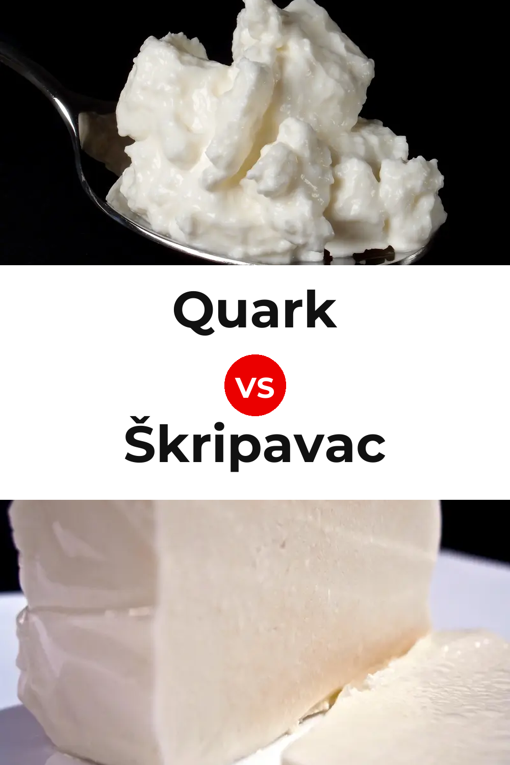 Quark Cheese vs Škripavac Cheese Pinterest comparison