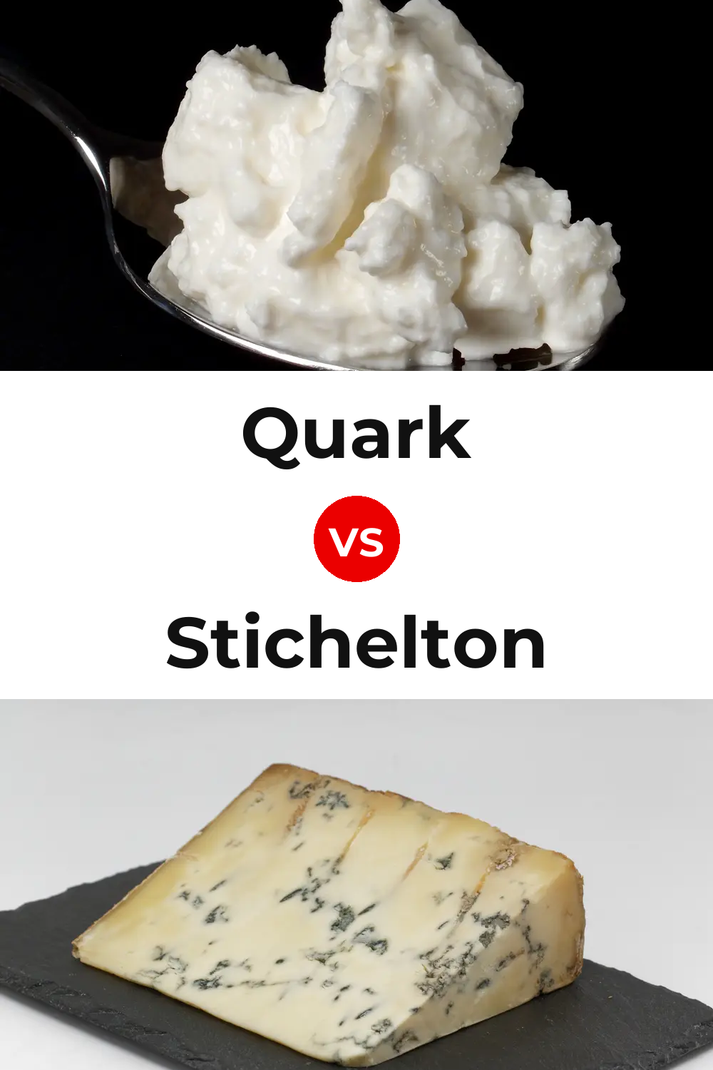 Quark Cheese vs Stichelton Cheese Pinterest comparison