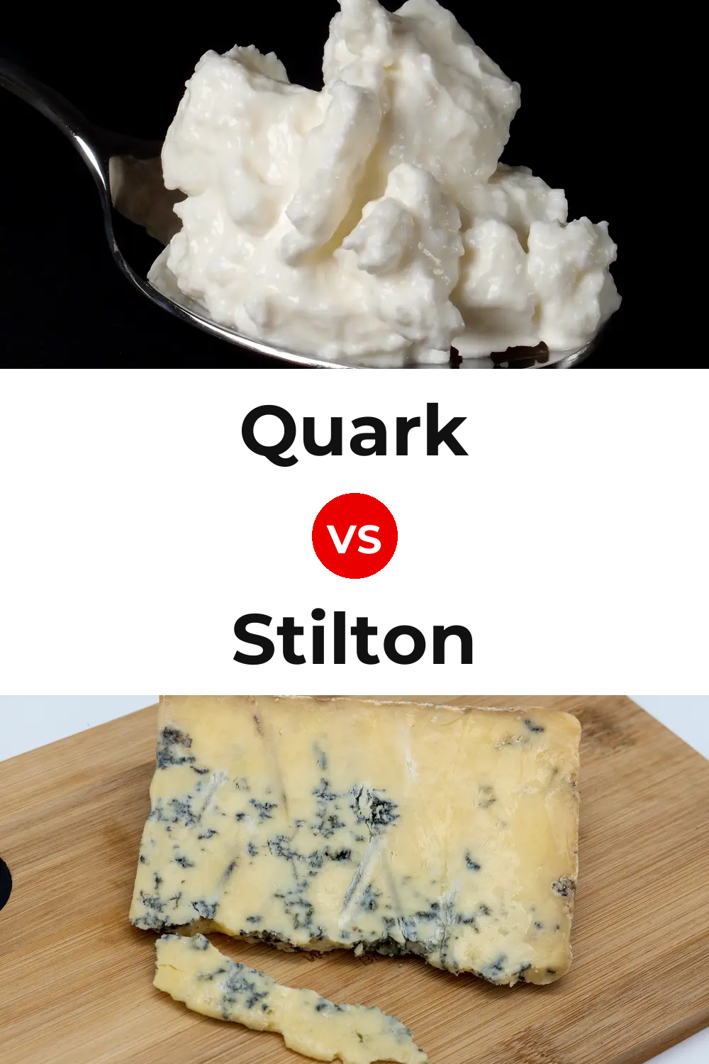 Quark Cheese vs Stilton Cheese Pinterest comparison
