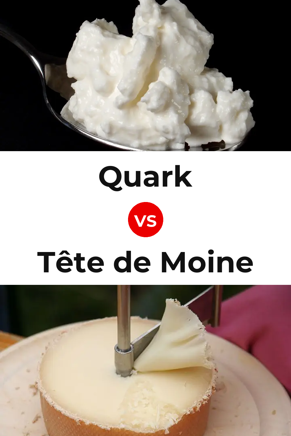 Quark Cheese vs Tête de Moine Cheese Pinterest comparison