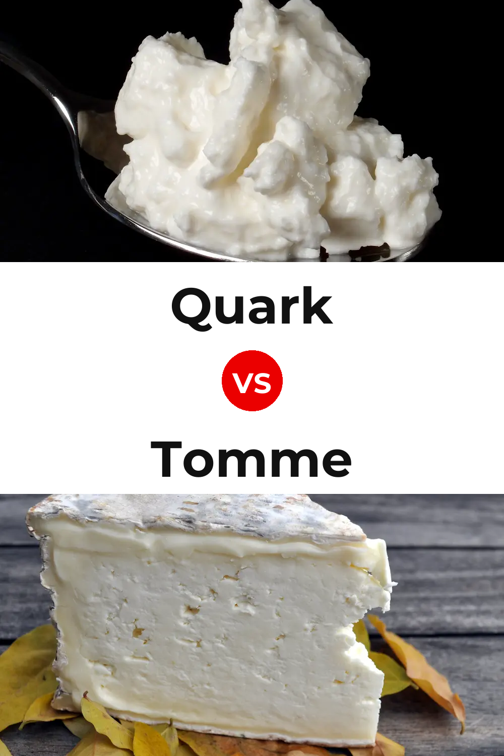 Quark Cheese vs Tomme Cheese Pinterest comparison