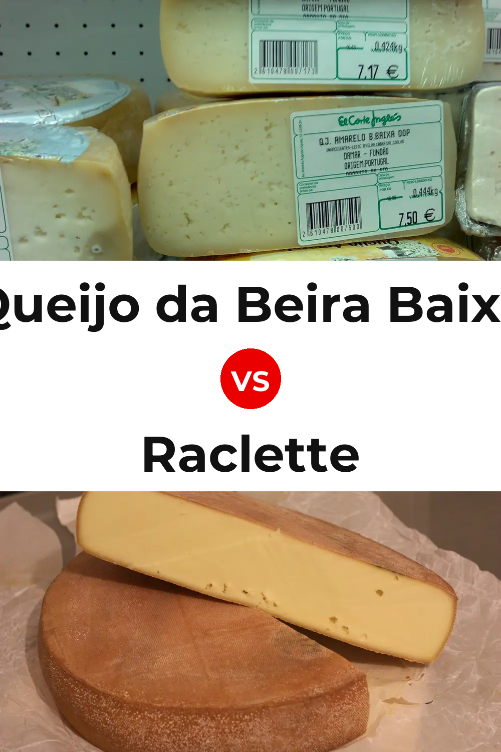 Queijo da Beira Baixa vs Raclette Cheese Pinterest comparison