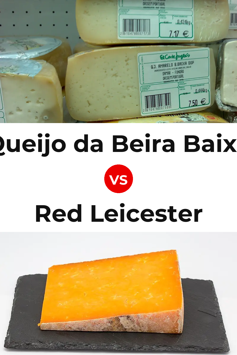 Queijo da Beira Baixa vs Red Leicester Cheese Pinterest comparison