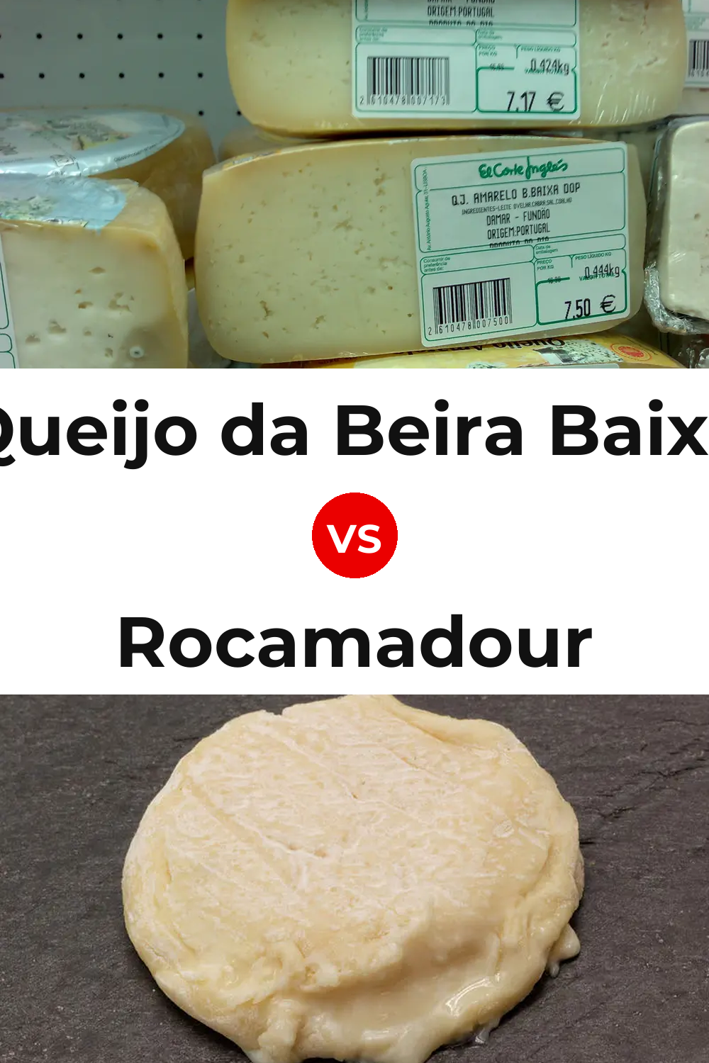 Queijo da Beira Baixa vs Rocamadour Cheese Pinterest comparison