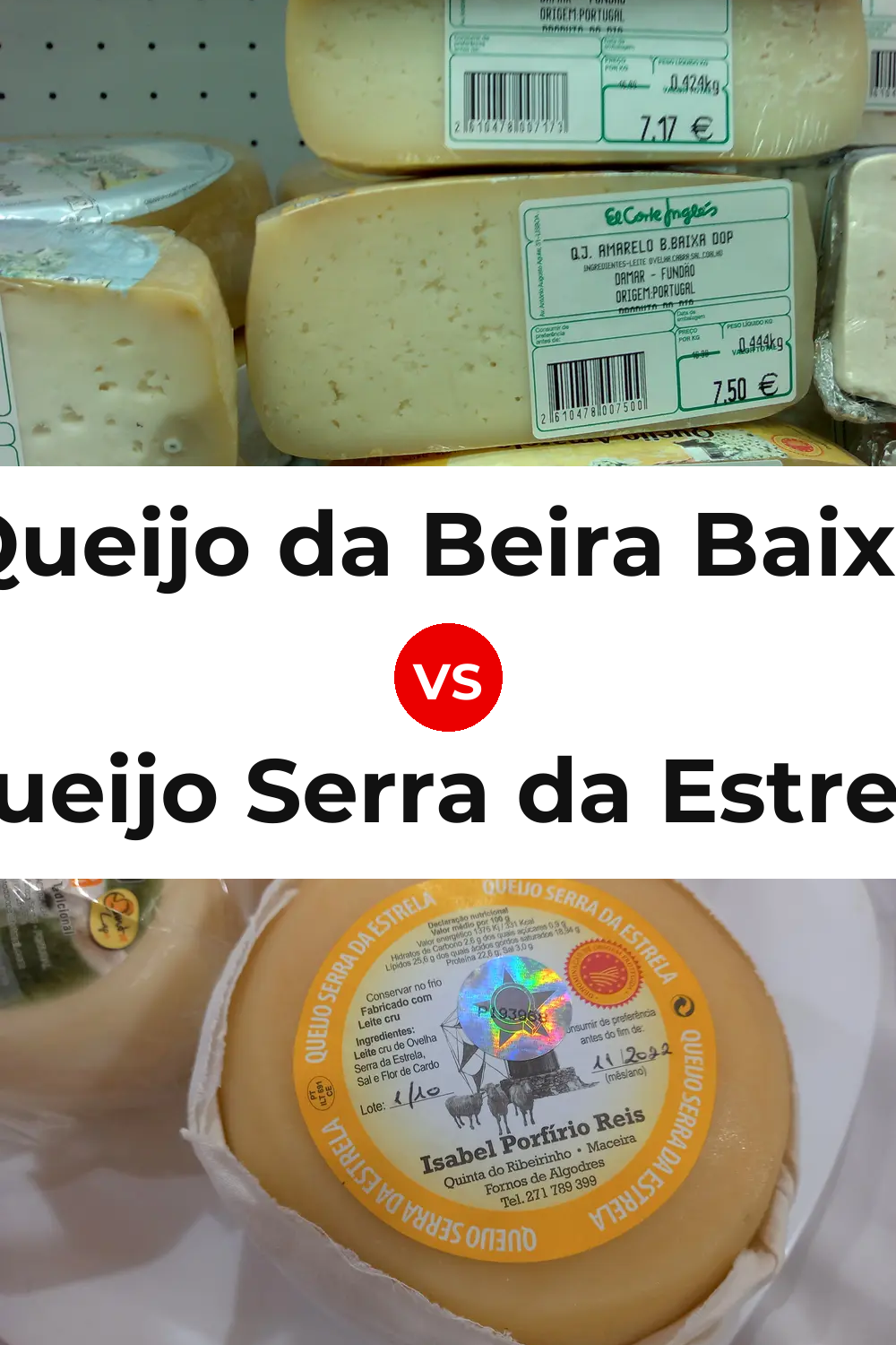 Queijo da Beira Baixa vs Queijo Serra da Estrela Pinterest comparison