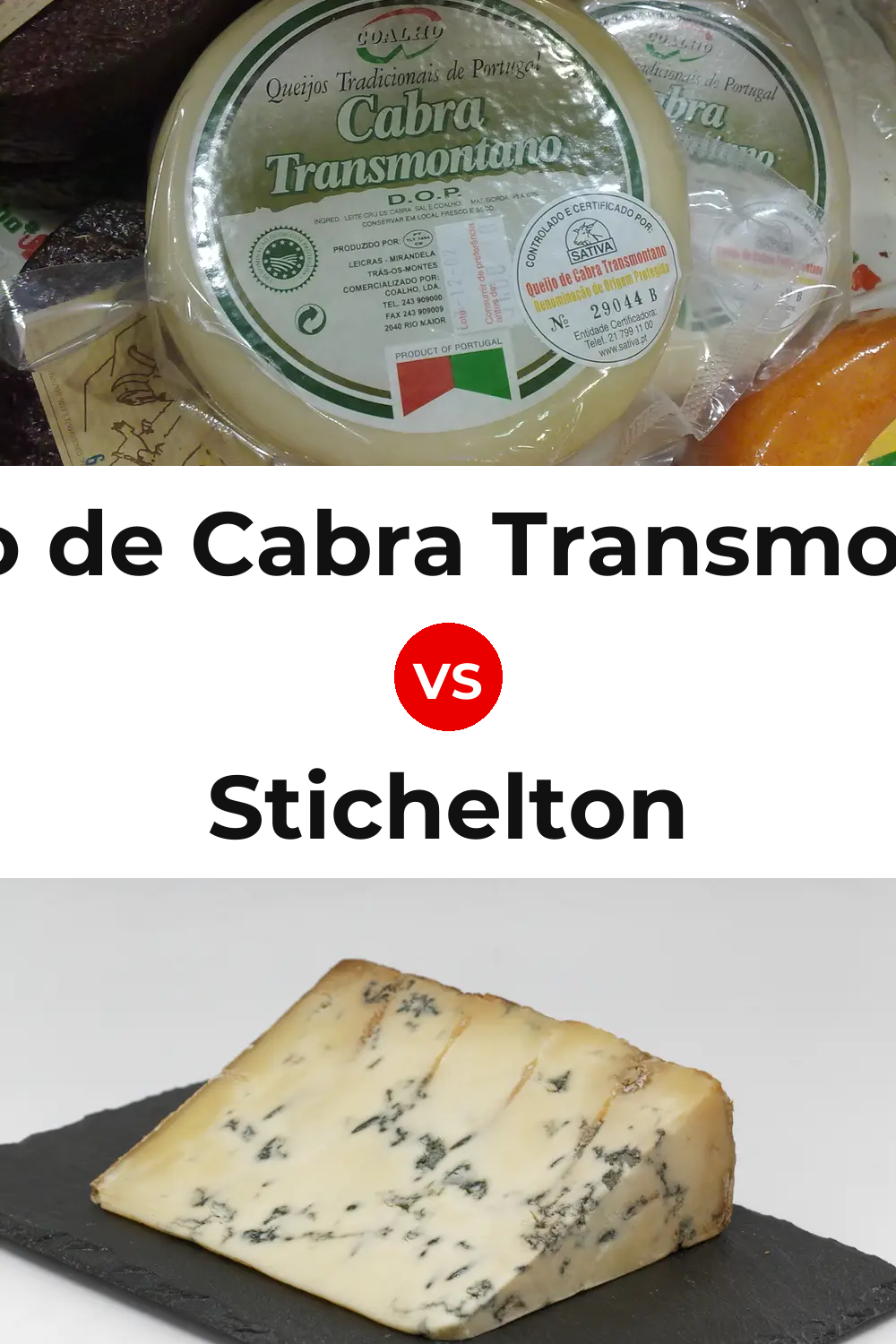 Queijo de Cabra Transmontano vs Stichelton Cheese Pinterest comparison