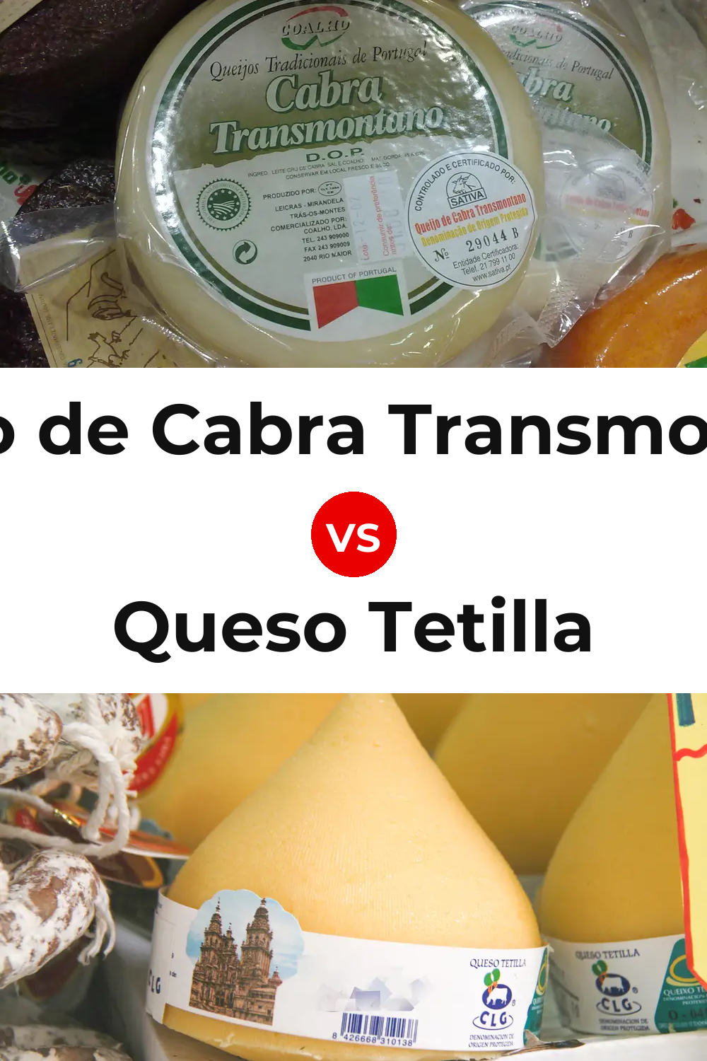 Queijo de Cabra Transmontano vs Queso Tetilla Pinterest comparison