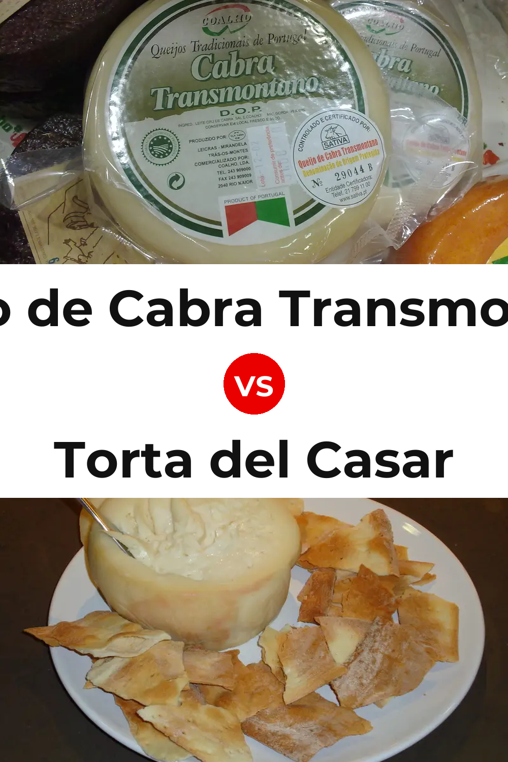 Queijo de Cabra Transmontano vs Torta del Casar Cheese Pinterest comparison
