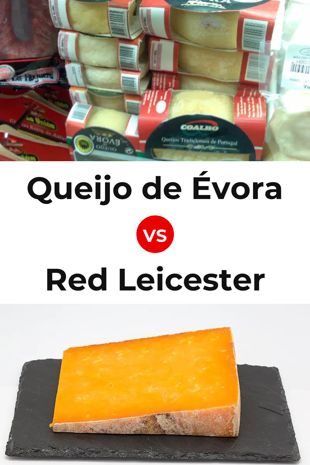 Queijo de Évora vs Red Leicester Cheese Pinterest comparison