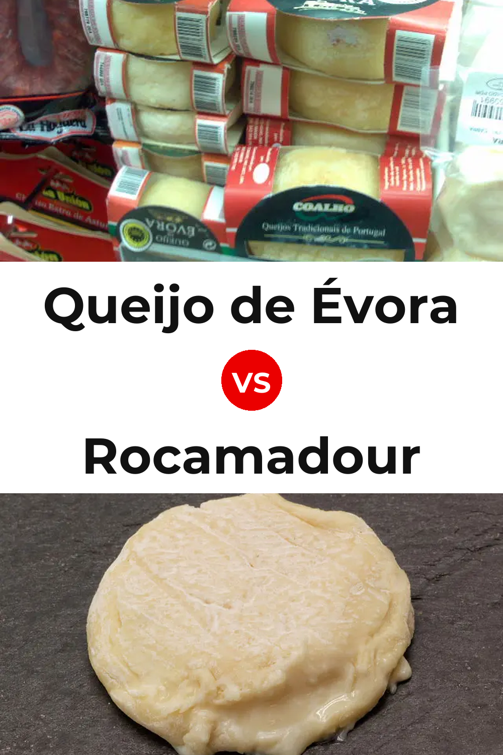 Queijo de Évora vs Rocamadour Cheese Pinterest comparison