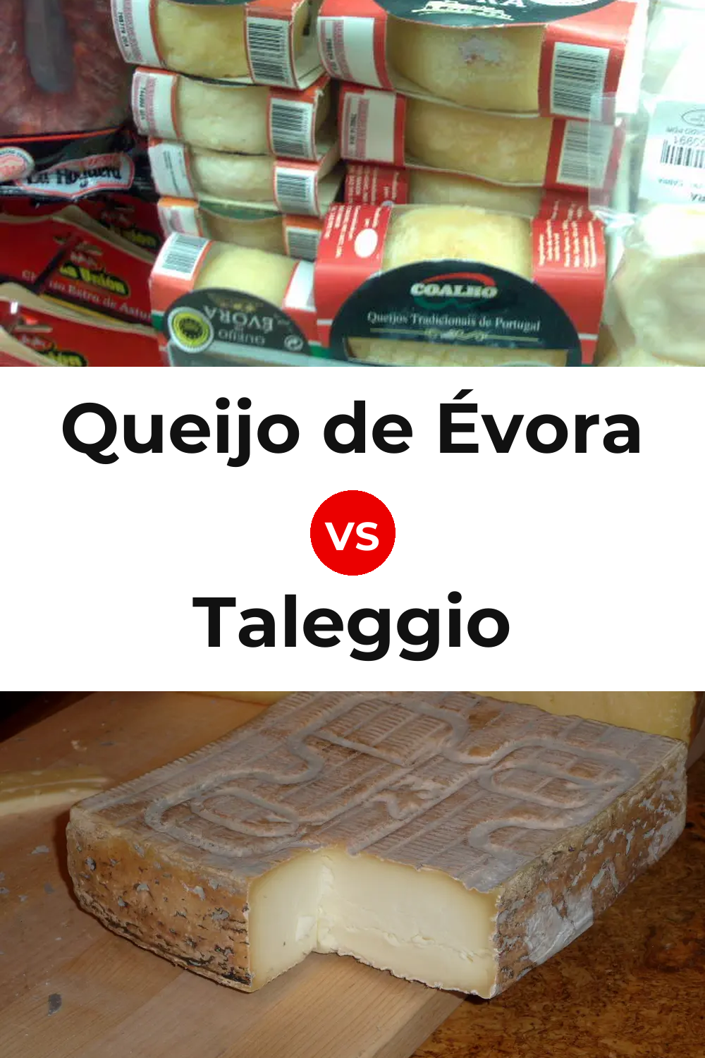 Queijo de Évora vs Taleggio Cheese Pinterest comparison
